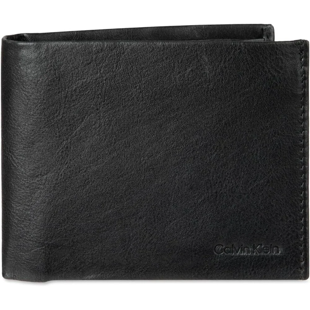Men's RFID Leather Minimalist Bifold Wallet with Multiple Card Slots and ID